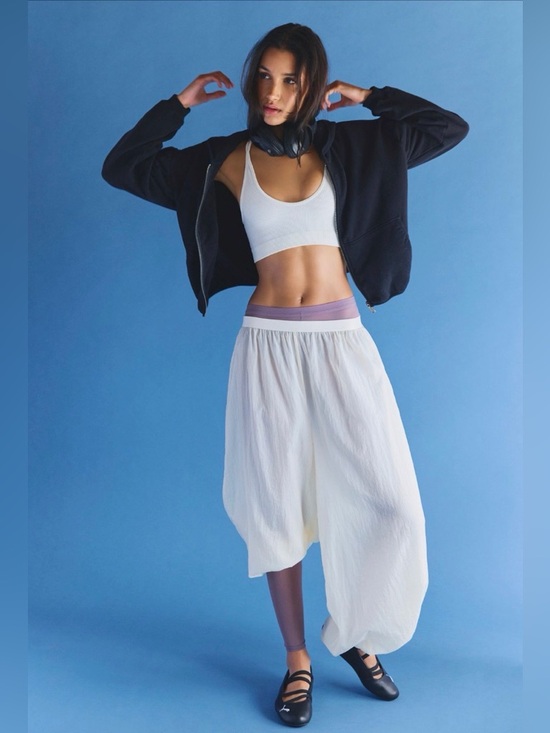 FP Movement by Free People Pants - Fp Movement Sheer Balloon Pants in ivory